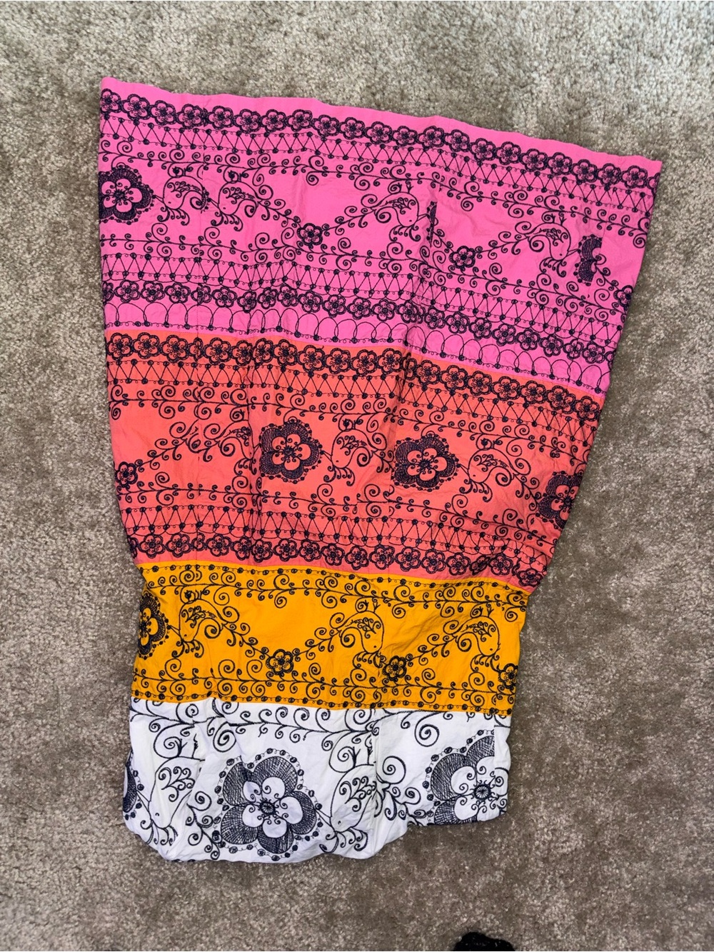 Lilly Pulitzer Pink, Coral, Yellow & White Printed Strapless Dress